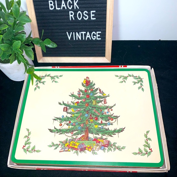 Pimpernel Holiday Spode Pimpernel Xmas Christmas Placemats Cork